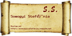 Somogyi Stefánia névjegykártya