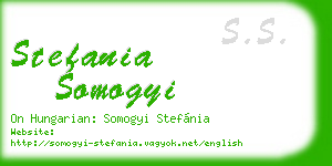 stefania somogyi business card